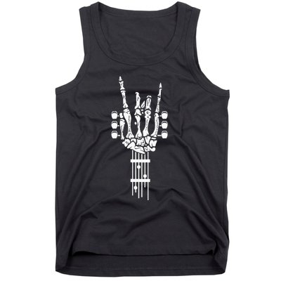 Rock & Roll Skeleton Guitar Music Lover Gift Tank Top