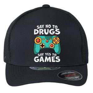 Red Ribbon Squad Week Say No to Drugs Say Yes to Video Games Flexfit Unipanel Trucker Cap