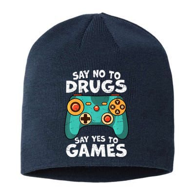 Red Ribbon Squad Week Say No to Drugs Say Yes to Video Games Sustainable Beanie