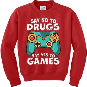 Red Ribbon Squad Week Say No to Drugs Say Yes to Video Games Kids Sweatshirt