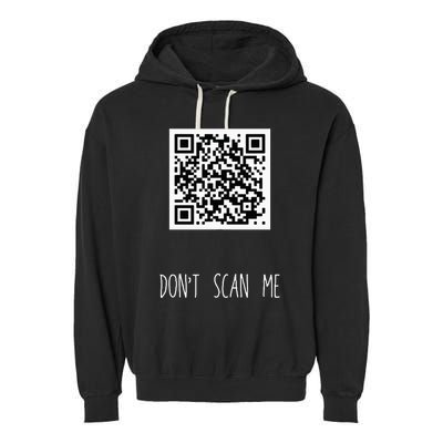 Rick Roll Small Qr Scan Code Funny Joke Garment-Dyed Fleece Hoodie