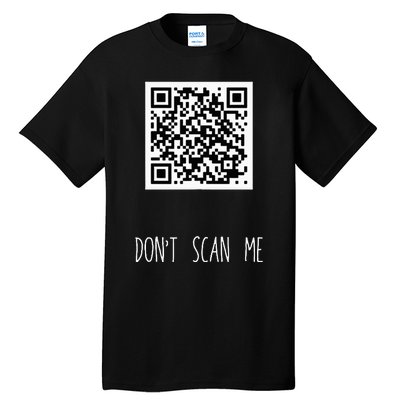 Rick Roll Small Qr Scan Code Funny Joke Tall T-Shirt