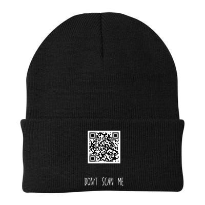Rick Roll Small Qr Scan Code Funny Joke Knit Cap Winter Beanie