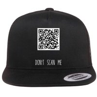 Rick Roll Small Qr Scan Code Funny Joke Flat Bill Trucker Hat