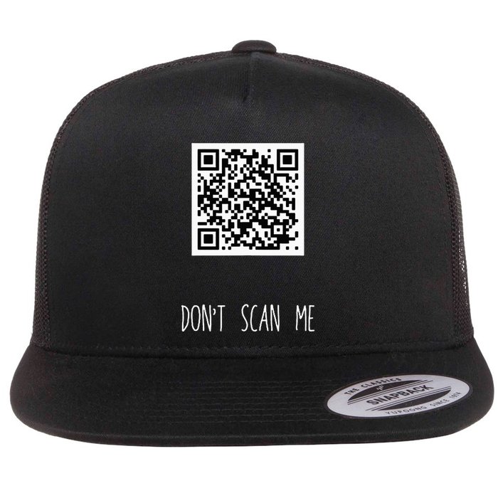 Rick Roll Small Qr Scan Code Funny Joke Flat Bill Trucker Hat