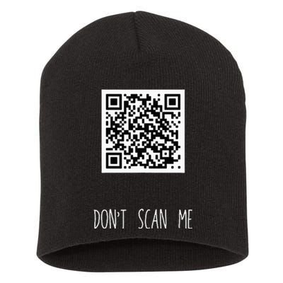 Rick Roll Small Qr Scan Code Funny Joke Short Acrylic Beanie