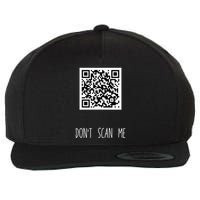 Rick Roll Small Qr Scan Code Funny Joke Wool Snapback Cap