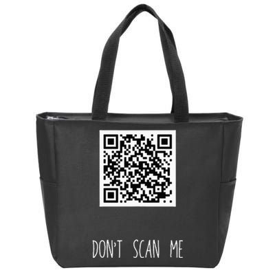 Rick Roll Small Qr Scan Code Funny Joke Zip Tote Bag