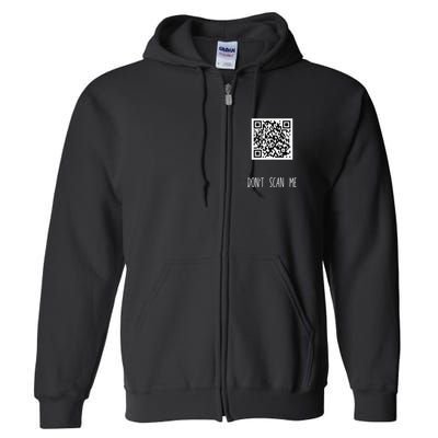 Rick Roll Small Qr Scan Code Funny Joke Full Zip Hoodie