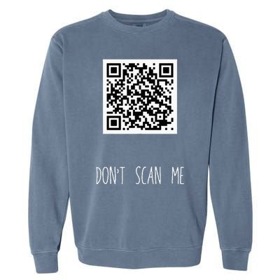 Rick Roll Small Qr Scan Code Funny Joke Garment-Dyed Sweatshirt