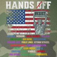 Resist Resistance Statue Of Liberty Hands Off Protest  Legacy Tie Dye Trucker Hat