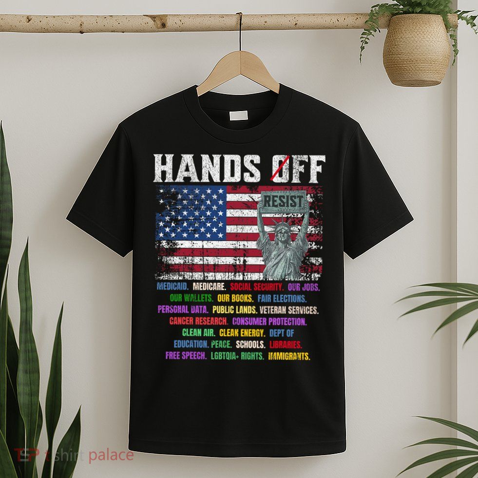 Resist Resistance Statue Of Liberty Hands Off Protest  T-Shirt