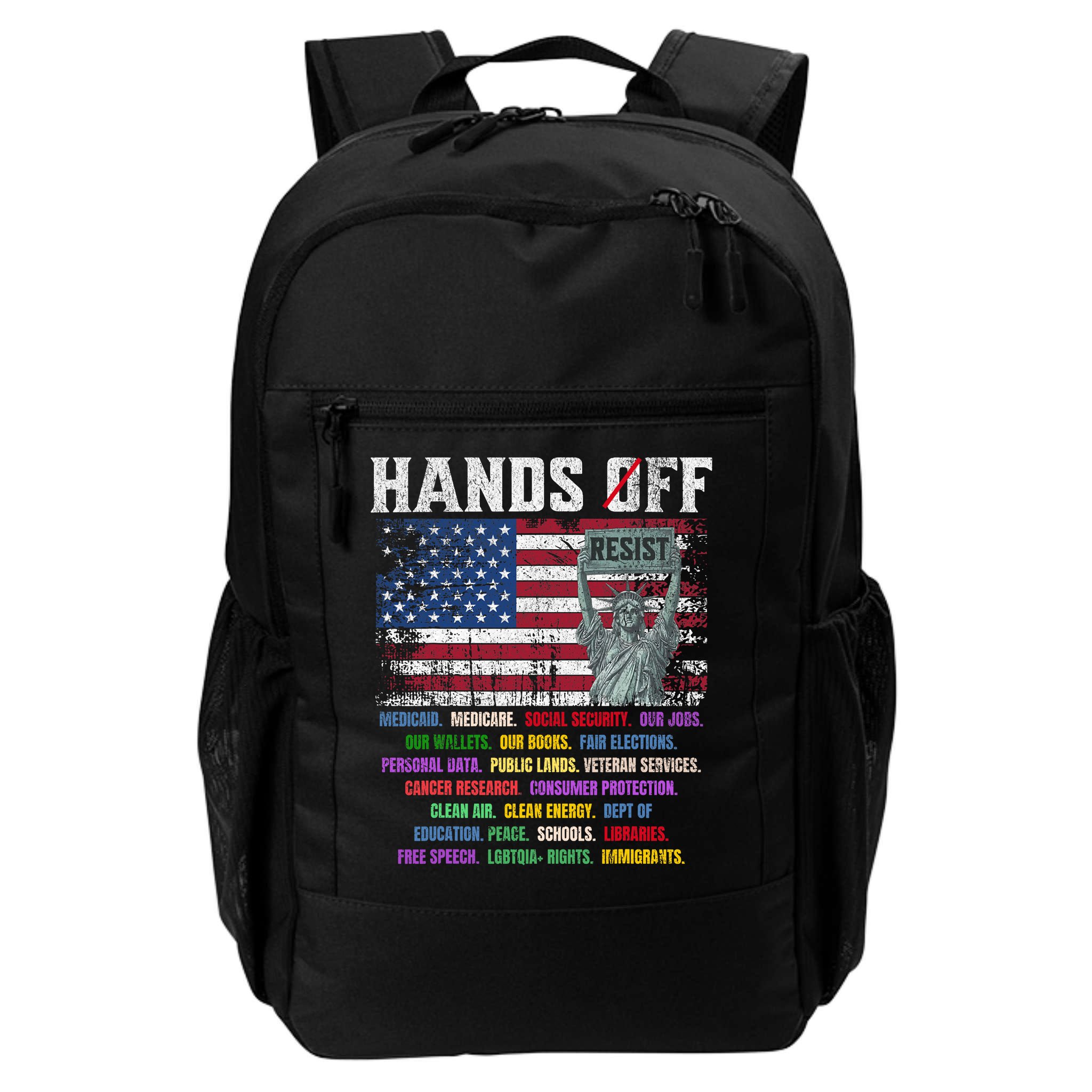 Resist Resistance Statue Of Liberty Hands Off Protest  Backpack