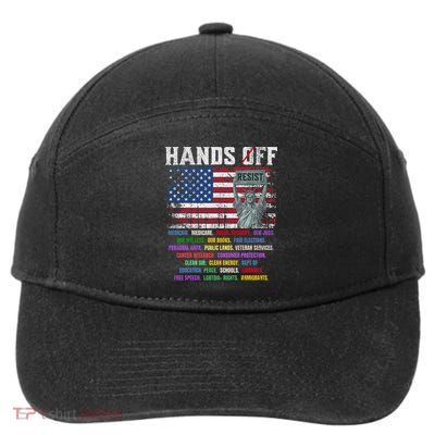 Resist Resistance Statue Of Liberty Hands Off Protest  7-Panel Snapback Hat