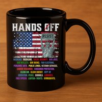 Resist Resistance Statue Of Liberty Hands Off Protest  11oz C Handle Ceramic Mug
