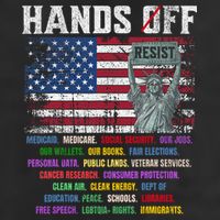 Resist Resistance Statue Of Liberty Hands Off Protest  15oz Campfire Ceramic Mug