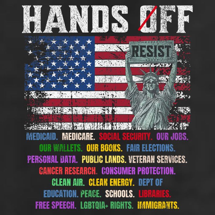 Resist Resistance Statue Of Liberty Hands Off Protest  15oz Campfire Ceramic Mug