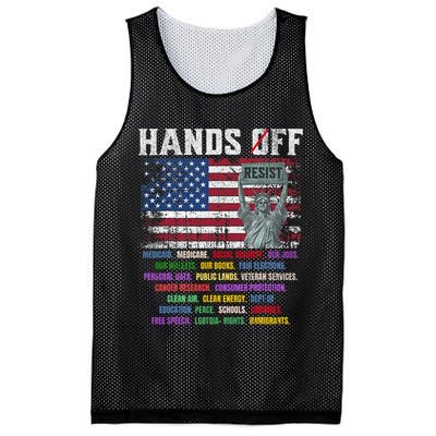 Resist Resistance Statue Of Liberty Hands Off Protest  Mesh Reversible Basketball Jersey Tank
