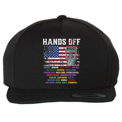Resist Resistance Statue Of Liberty Hands Off Protest  Wool Snapback Cap