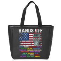 Resist Resistance Statue Of Liberty Hands Off Protest  Zip Tote Bag