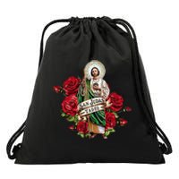 Red Roses San Judas Tadeo Con Bandera De MéXico Drawstring Bag