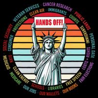 Resist Resistance Statue Of Liberty Hands Off Protest 7-Panel Snapback Hat