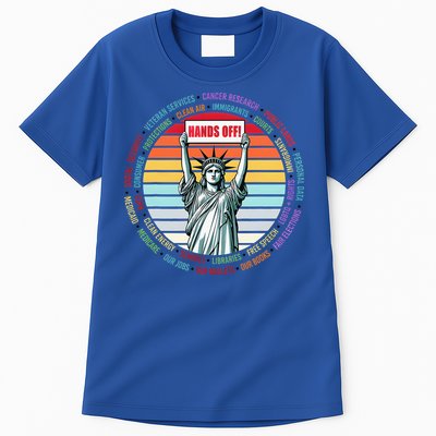 Resist Resistance Statue Of Liberty Hands Off Protest Tall T-Shirt