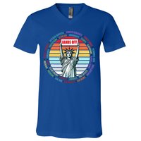 Resist Resistance Statue Of Liberty Hands Off Protest V-Neck T-Shirt