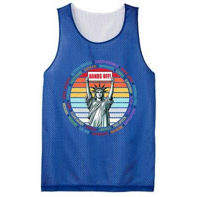 Resist Resistance Statue Of Liberty Hands Off Protest Mesh Reversible Basketball Jersey Tank