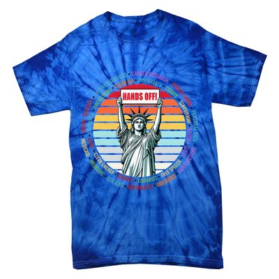 Resist Resistance Statue Of Liberty Hands Off Protest Tie-Dye T-Shirt