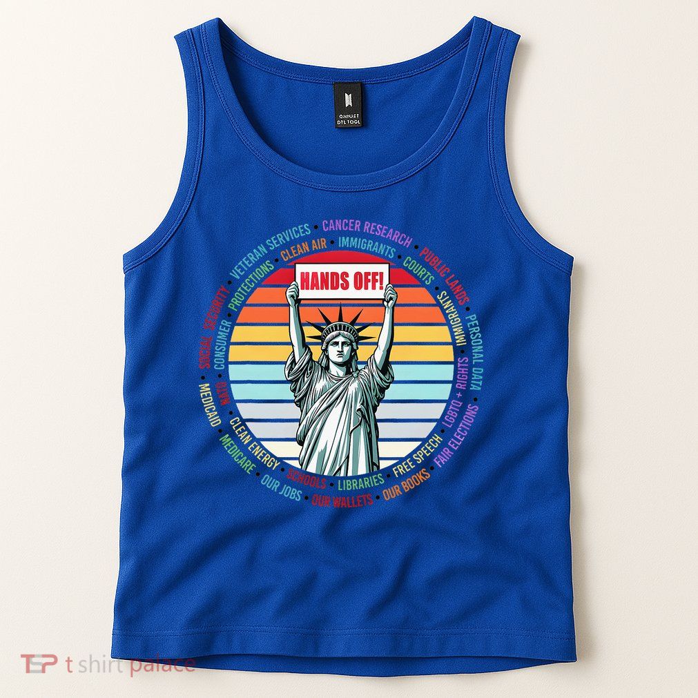 Resist Resistance Statue Of Liberty Hands Off Protest Tank Top