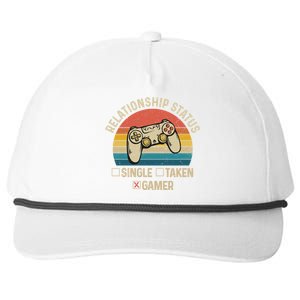 Retro Relationship Status Gamer Video Game Valentines Day Cool Gift Snapback Five-Panel Rope Hat