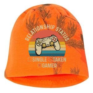 Retro Relationship Status Gamer Video Game Valentines Day Cool Gift Kati - Camo Knit Beanie