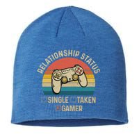 Retro Relationship Status Gamer Video Game Valentines Day Cool Gift Sustainable Beanie