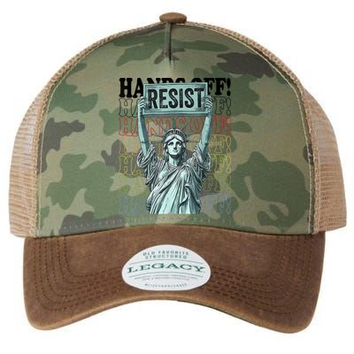 Resist Resistance Statue Of Liberty Hands Off Protest   Legacy Tie Dye Trucker Hat