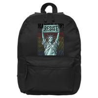 Resist Resistance Statue Of Liberty Hands Off Protest   16 in Basic Backpack