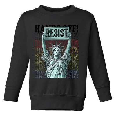 Resist Resistance Statue Of Liberty Hands Off Protest   Toddler Sweatshirt