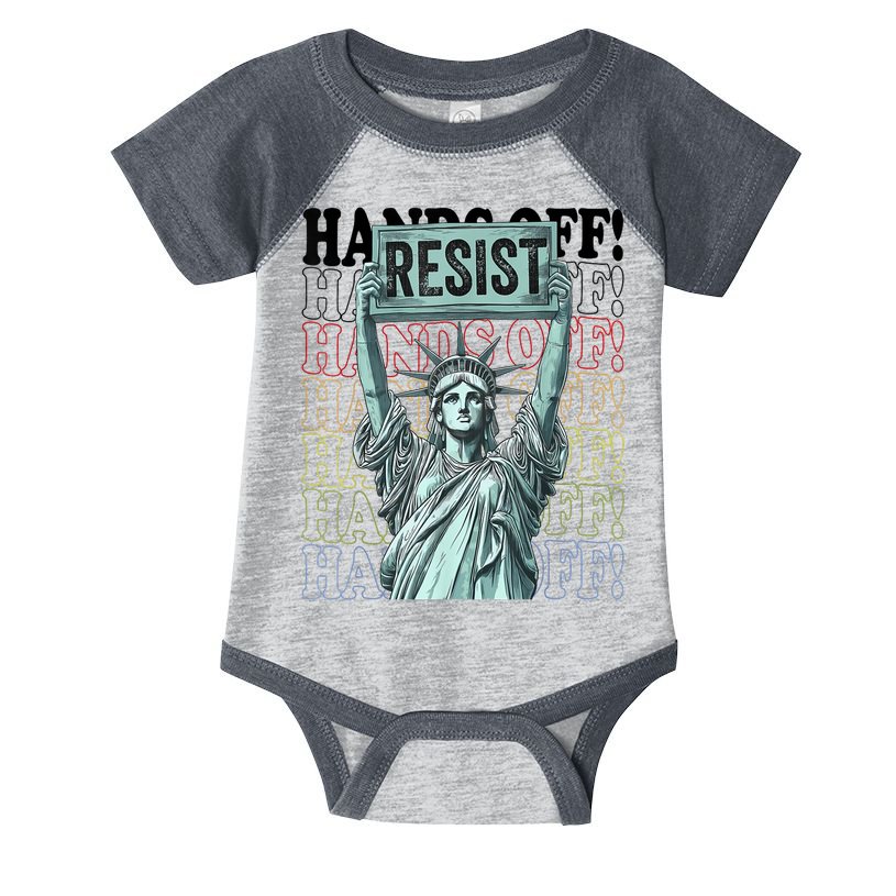Resist Resistance Statue Of Liberty Hands Off Protest   Infant Baby Jersey Bodysuit