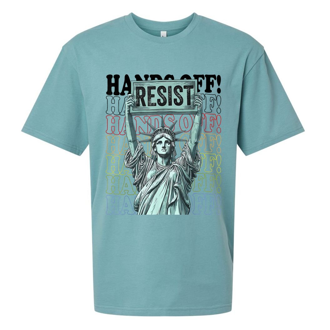 Resist Resistance Statue Of Liberty Hands Off Protest   Sueded Cloud Jersey T-Shirt