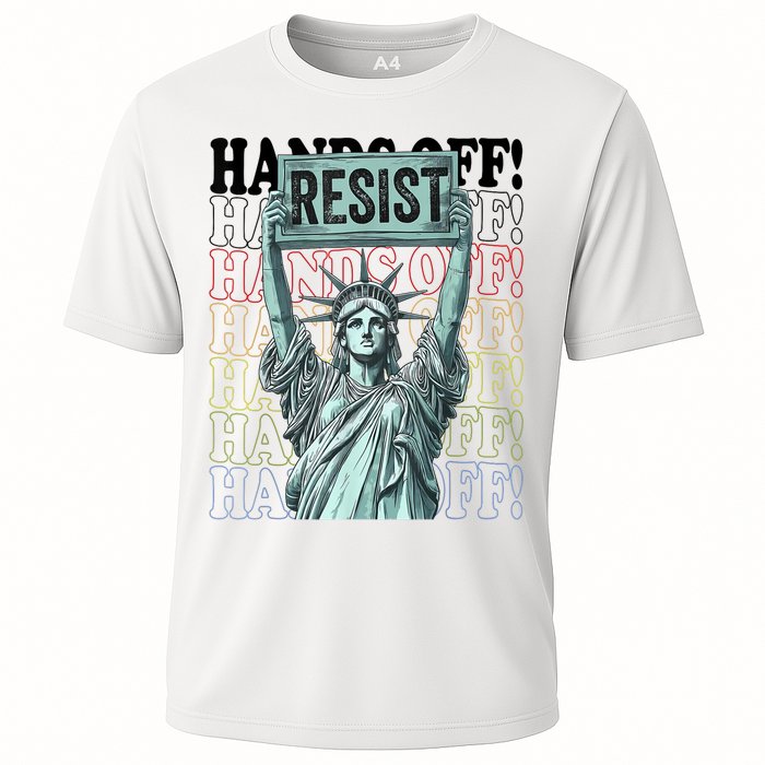 Resist Resistance Statue Of Liberty Hands Off Protest   Cooling Performance Crew T-Shirt