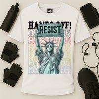 Resist Resistance Statue Of Liberty Hands Off Protest   Cooling Performance Crew T-Shirt