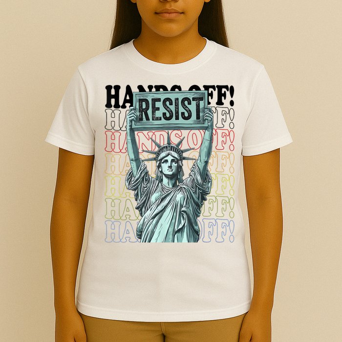 Resist Resistance Statue Of Liberty Hands Off Protest   T-Shirt