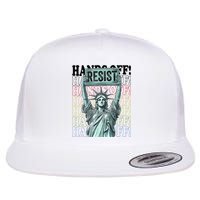 Resist Resistance Statue Of Liberty Hands Off Protest   Flat Bill Trucker Hat