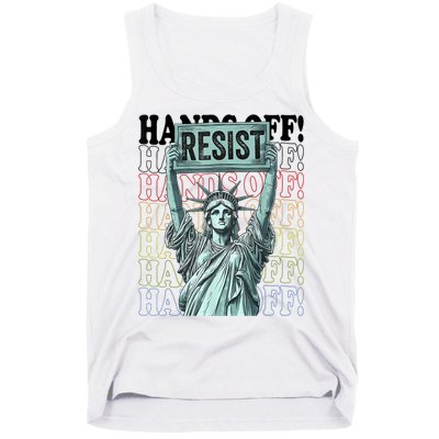 Resist Resistance Statue Of Liberty Hands Off Protest   Tank Top