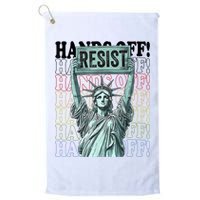 Resist Resistance Statue Of Liberty Hands Off Protest   Golf Towel