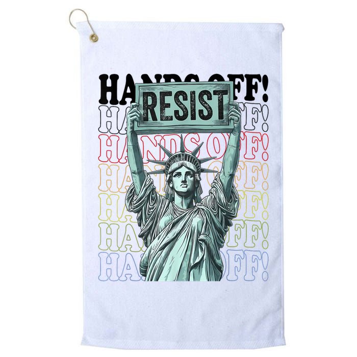 Resist Resistance Statue Of Liberty Hands Off Protest   Golf Towel