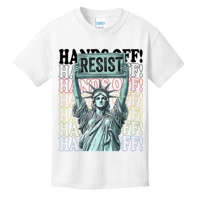 Resist Resistance Statue Of Liberty Hands Off Protest   Kids T-Shirt