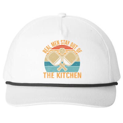 Retro Real Stay Out Of The Kitchen Funny Pickleball Gift Snapback Five-Panel Rope Hat