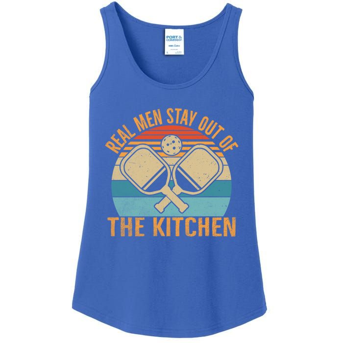 Retro Real Stay Out Of The Kitchen Funny Pickleball Gift Ladies Essential Tank