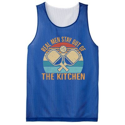 Retro Real Stay Out Of The Kitchen Funny Pickleball Gift Mesh Reversible Basketball Jersey Tank